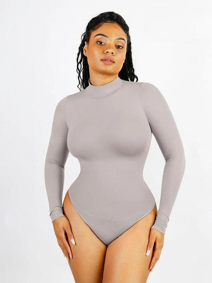 Long Sleeve Turtle Neck Compression Shapewear Bodysuit