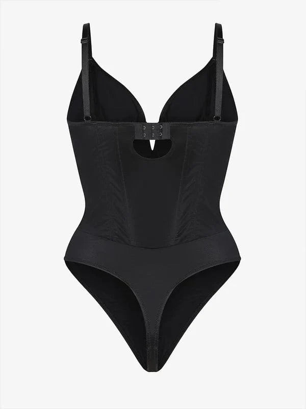 Deep V-Neck Tummy Control Shapewear Bodysuit