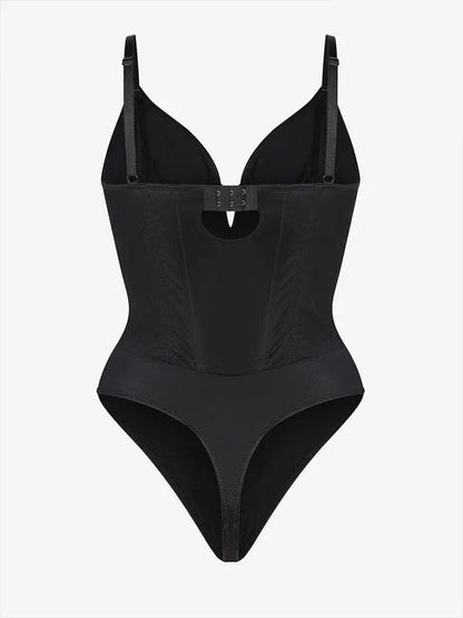Deep V-Neck Tummy Control Shapewear Bodysuit