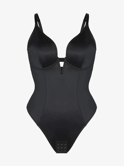 Deep V-Neck Tummy Control Shapewear Bodysuit