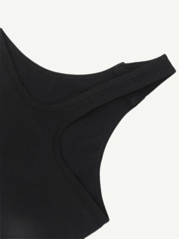 Deep V Neck Tummy Control Thong Shapewear Bodysuit