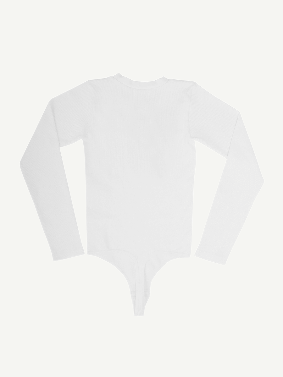 Deep V Neck Tummy Control Thong Shapewear Bodysuit