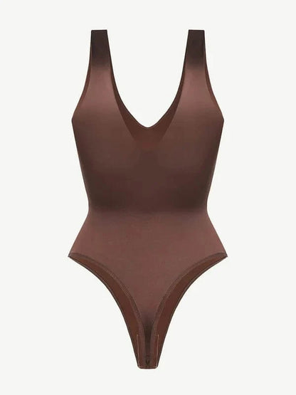 Deep V Neck Waist Slimming Shapewear Bodysuit