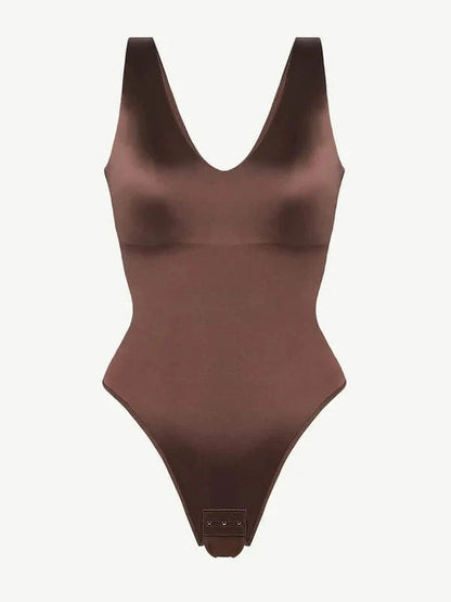 Deep V Neck Waist Slimming Shapewear Bodysuit