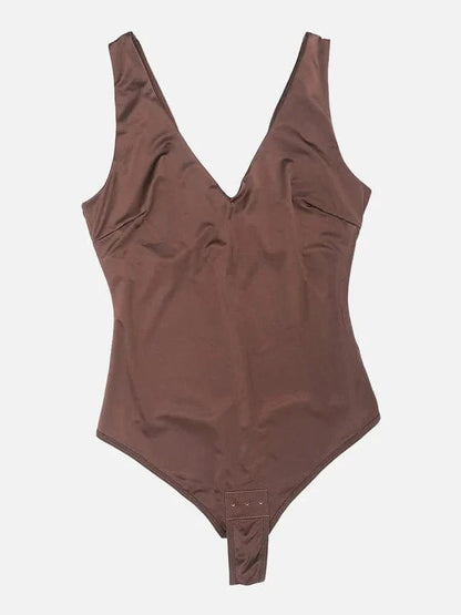 Deep V Neck Waist Slimming Shapewear Bodysuit