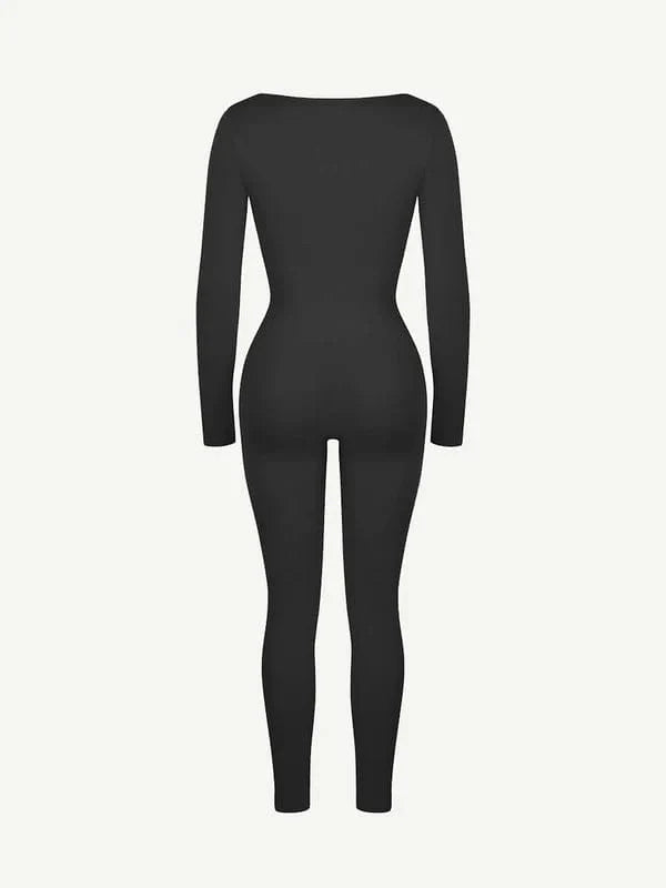 Deep V Whole Body Jumpsuit Tummy Control Shaping Bodysuit