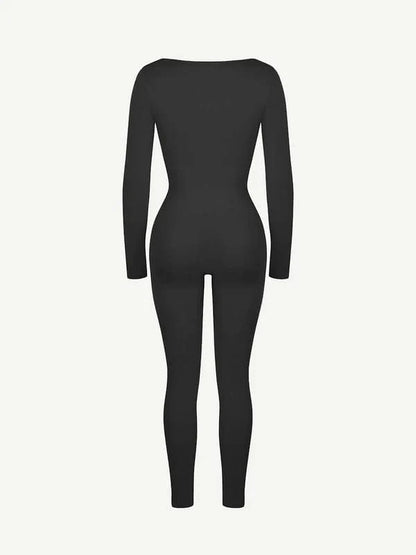 Deep V Whole Body Jumpsuit Tummy Control Shaping Bodysuit