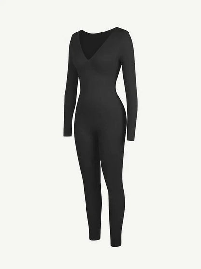 Deep V Whole Body Jumpsuit Tummy Control Shaping Bodysuit