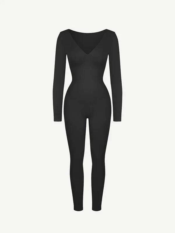 Deep V Whole Body Jumpsuit Tummy Control Shaping Bodysuit