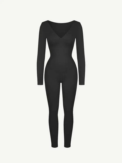 Deep V Whole Body Jumpsuit Tummy Control Shaping Bodysuit