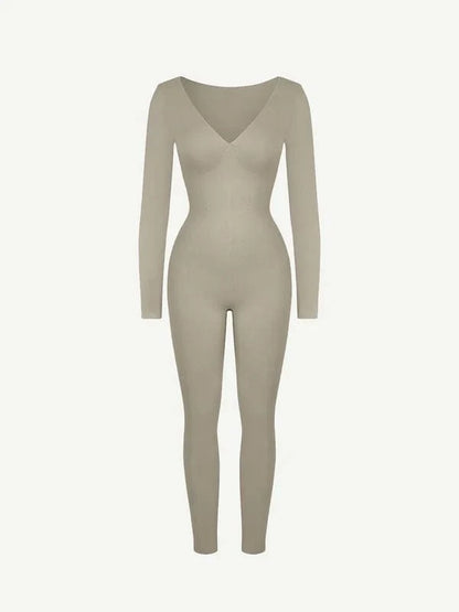 Deep V Whole Body Jumpsuit Tummy Control Shaping Bodysuit