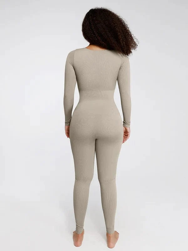 Deep V Whole Body Jumpsuit Tummy Control Shaping Bodysuit