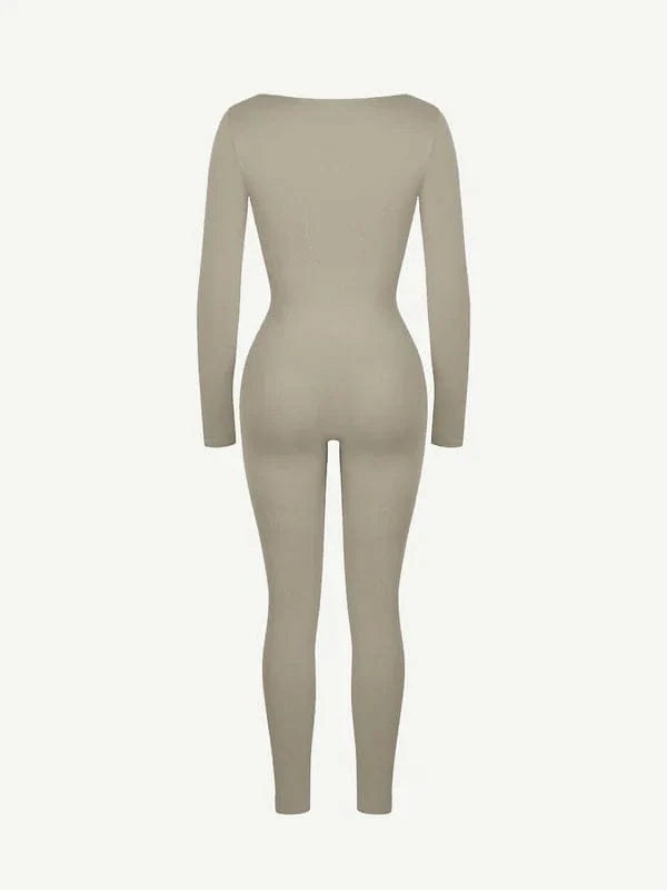 Deep V Whole Body Jumpsuit Tummy Control Shaping Bodysuit