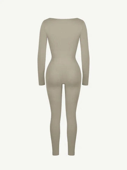 Deep V Whole Body Jumpsuit Tummy Control Shaping Bodysuit