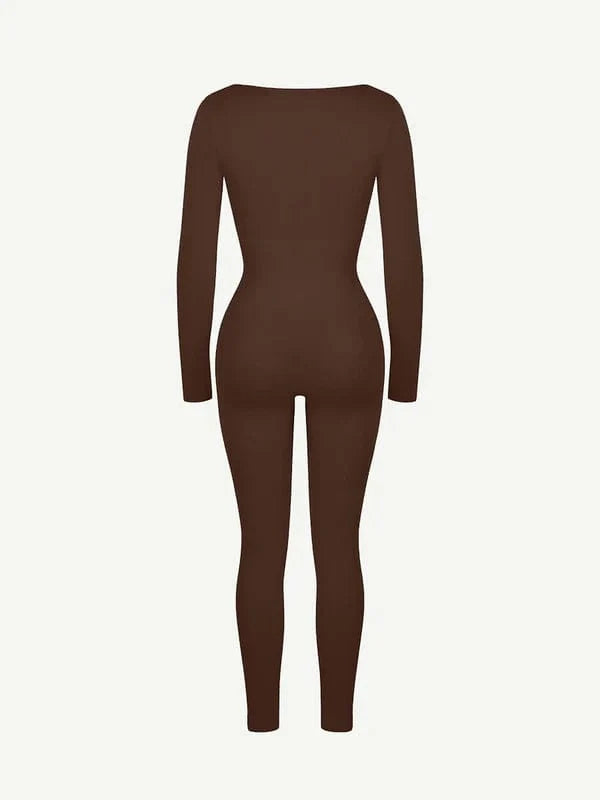 Deep V Whole Body Jumpsuit Tummy Control Shaping Bodysuit