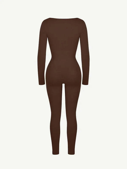 Deep V Whole Body Jumpsuit Tummy Control Shaping Bodysuit