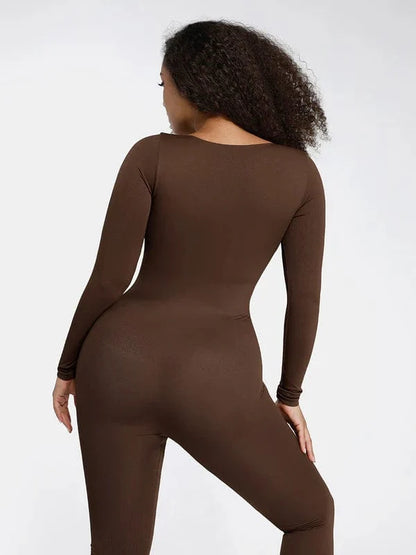 Deep V Whole Body Jumpsuit Tummy Control Shaping Bodysuit