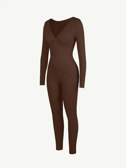 Deep V Whole Body Jumpsuit Tummy Control Shaping Bodysuit