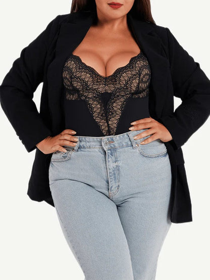 Elegant Lace Tummy Control Shapewear Bodysuit
