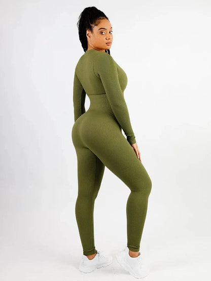 Full Body Bodysuit Deep V High Elastic Shaping Jumpsuit