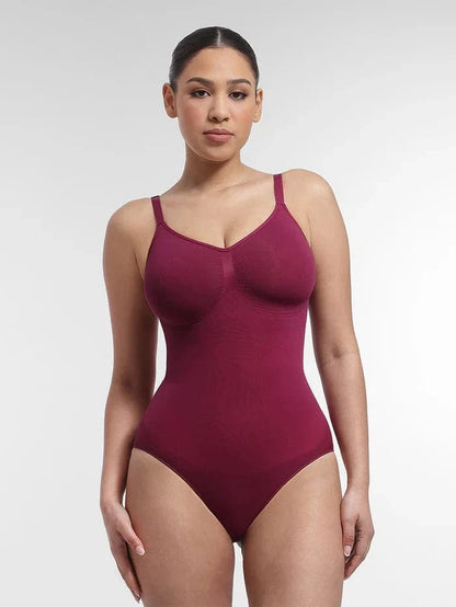 Seamless Shapewear Bodysuit with Tummy Control and Built-In Chest Support