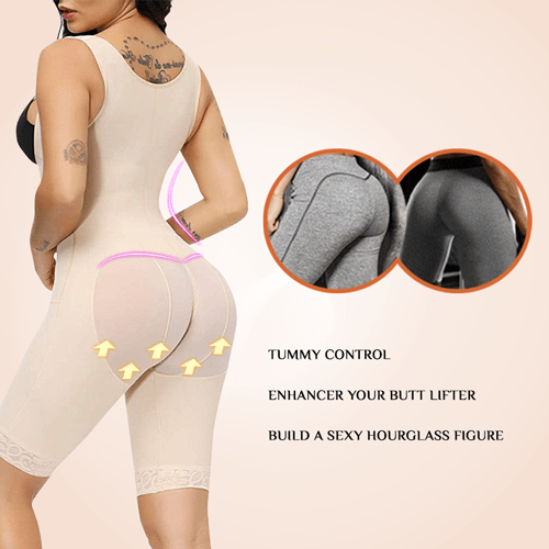 Open Gusset Full Body Sculpting Shaper High Waist Plus Size Control Body Shapewear