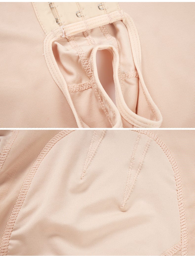 High Waisted Open Gusset Shaping Bodysuit with Adjustable Shoulder Straps