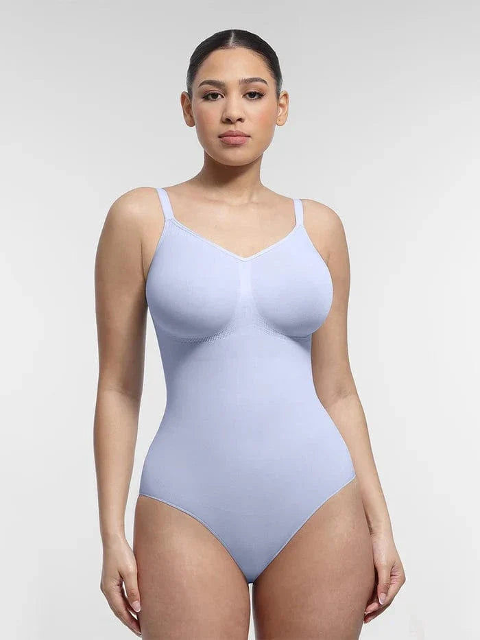 Seamless Shapewear Bodysuit with Tummy Control and Built-In Chest Support