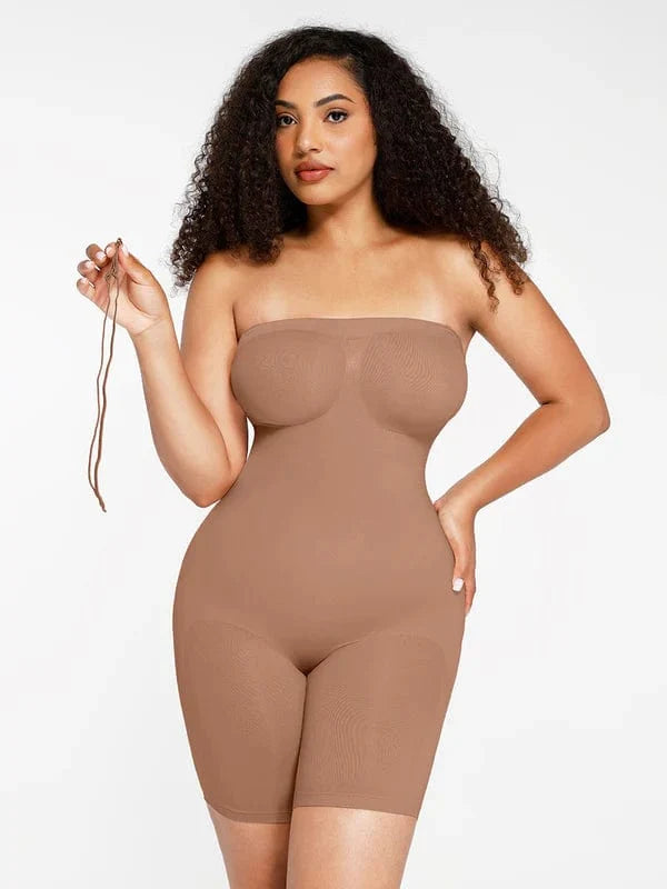 Sculpting Seamless Tummy Control Strapless Shapewear Bodysuit
