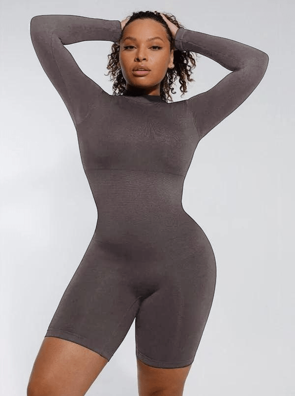 Seamless Body Sculpting Tummy Control Shapewear Bodysuit with Removable Cups