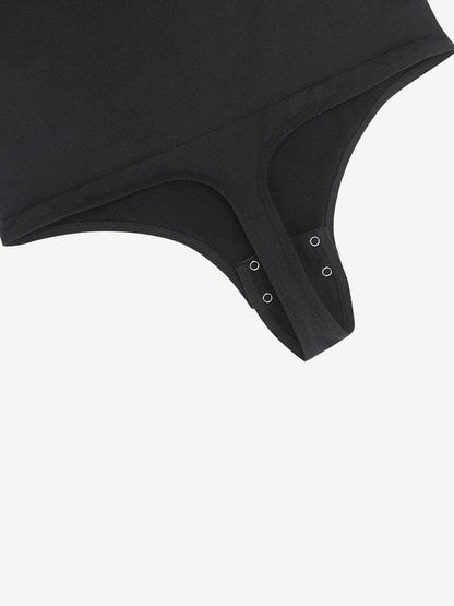 Long Sleeve One Shoulder Shapewear Thong  Bodysuit