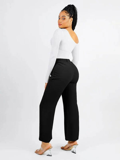 Long Sleeve One Shoulder Shapewear Thong  Bodysuit