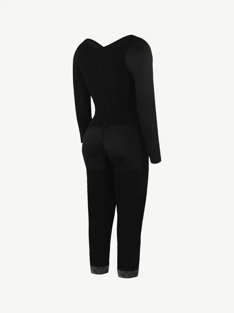 Long Sleeve Shapewear Bodysuit with U-Shape Bust Support