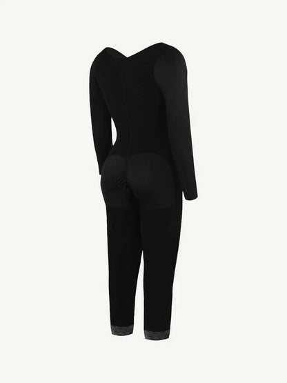 Long Sleeve Shapewear Bodysuit with U-Shape Bust Support