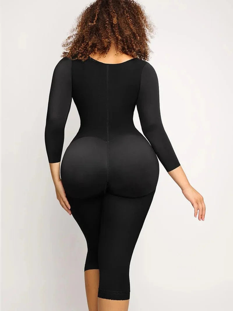 Long Sleeve Shapewear Bodysuit with U-Shape Bust Support