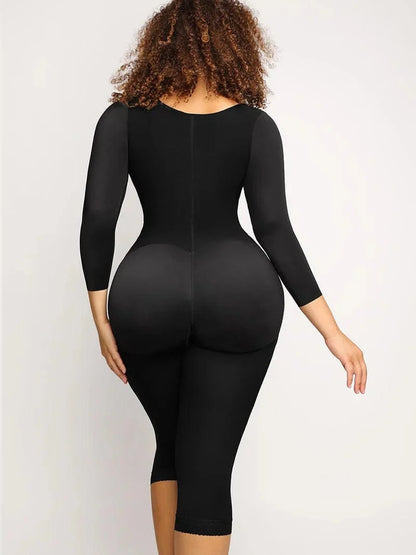 Long Sleeve Shapewear Bodysuit with U-Shape Bust Support