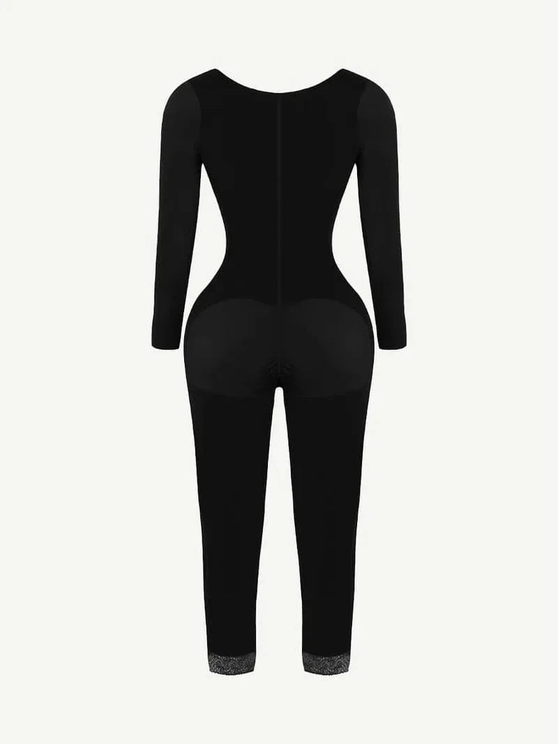 Long Sleeve Shapewear Bodysuit with U-Shape Bust Support