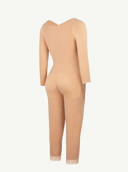 Long Sleeve Shapewear Bodysuit with U-Shape Bust Support