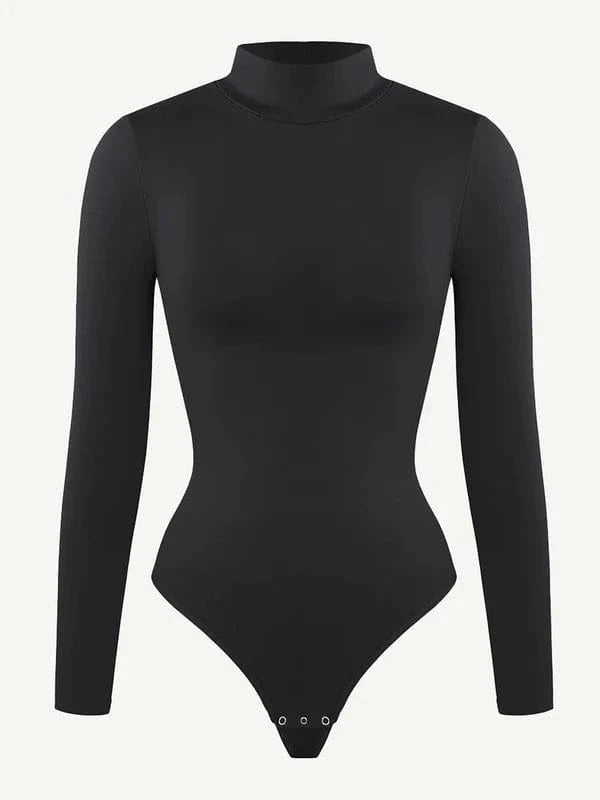 Long Sleeve Turtle Neck Compression Shapewear Bodysuit