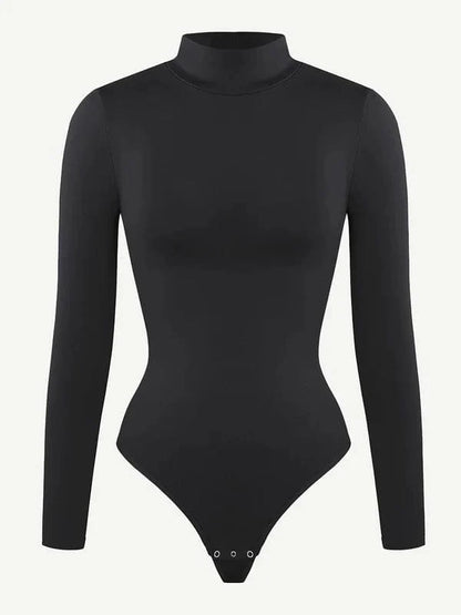 Long Sleeve Turtle Neck Compression Shapewear Bodysuit