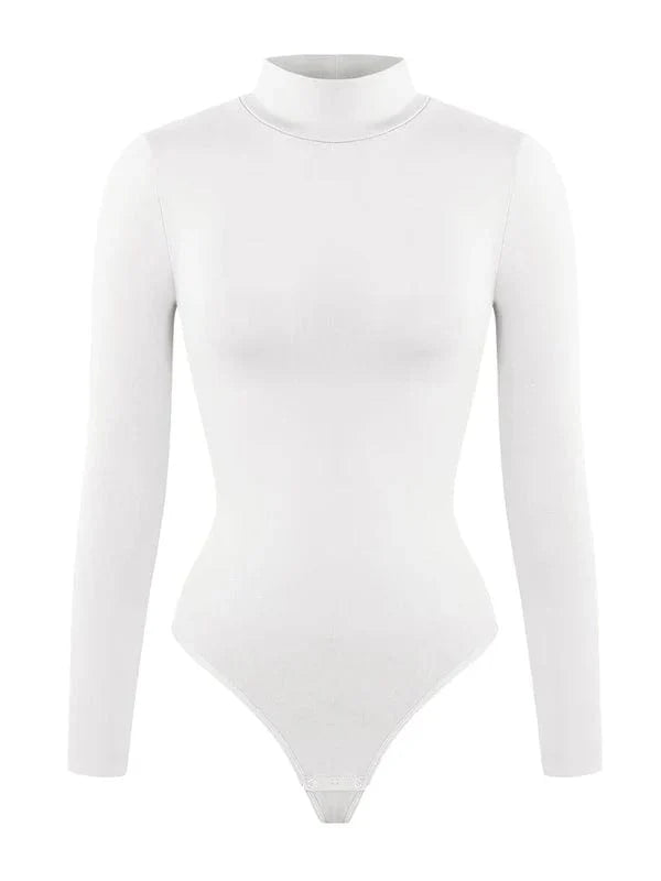 Long Sleeve Turtle Neck Compression Shapewear Bodysuit