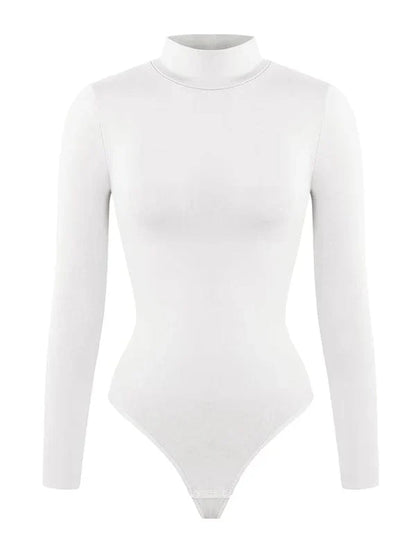 Long Sleeve Turtle Neck Compression Shapewear Bodysuit