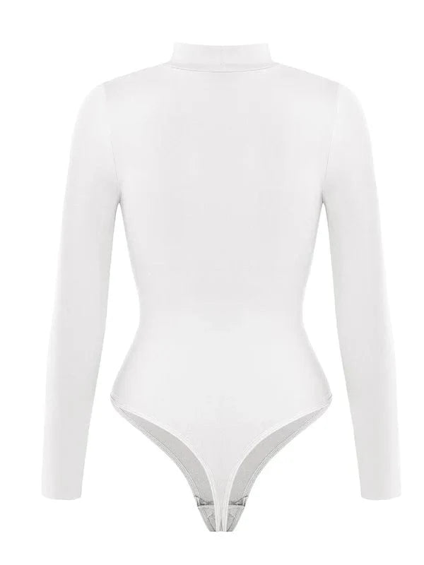 Long Sleeve Turtle Neck Compression Shapewear Bodysuit