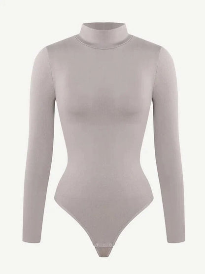 Long Sleeve Turtle Neck Compression Shapewear Bodysuit