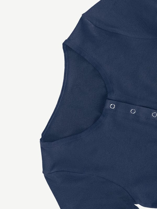 High Compression Scoop Neck Long Sleeve Thong Shapewear Bodysuit