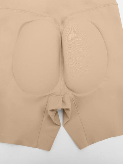 Plunge Low-Back Mid-Thigh Shapewear Bodysuit With Built-in Removable Hip Pads