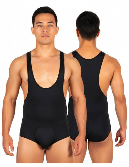 Men's One Piece Compression Hip Lifting Bodysuit Brief