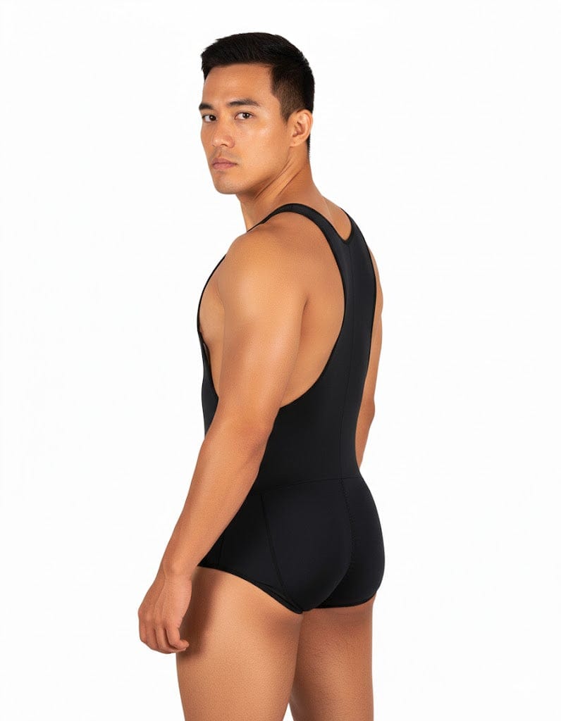 Men's One Piece Compression Hip Lifting Bodysuit Brief