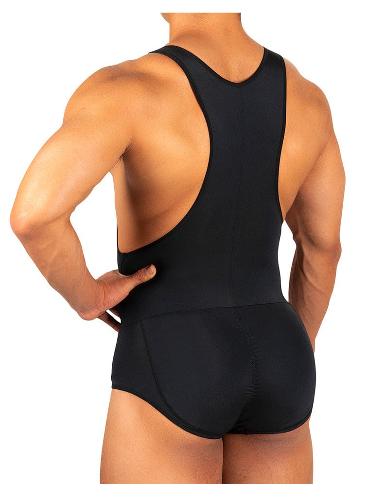 Men's One Piece Compression Hip Lifting Bodysuit Brief