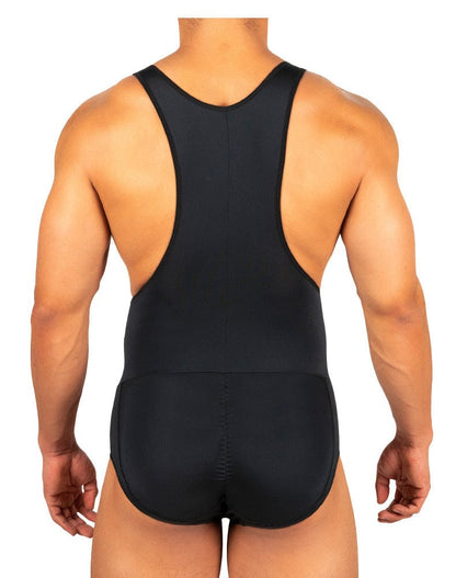 Men's One Piece Compression Hip Lifting Bodysuit Brief